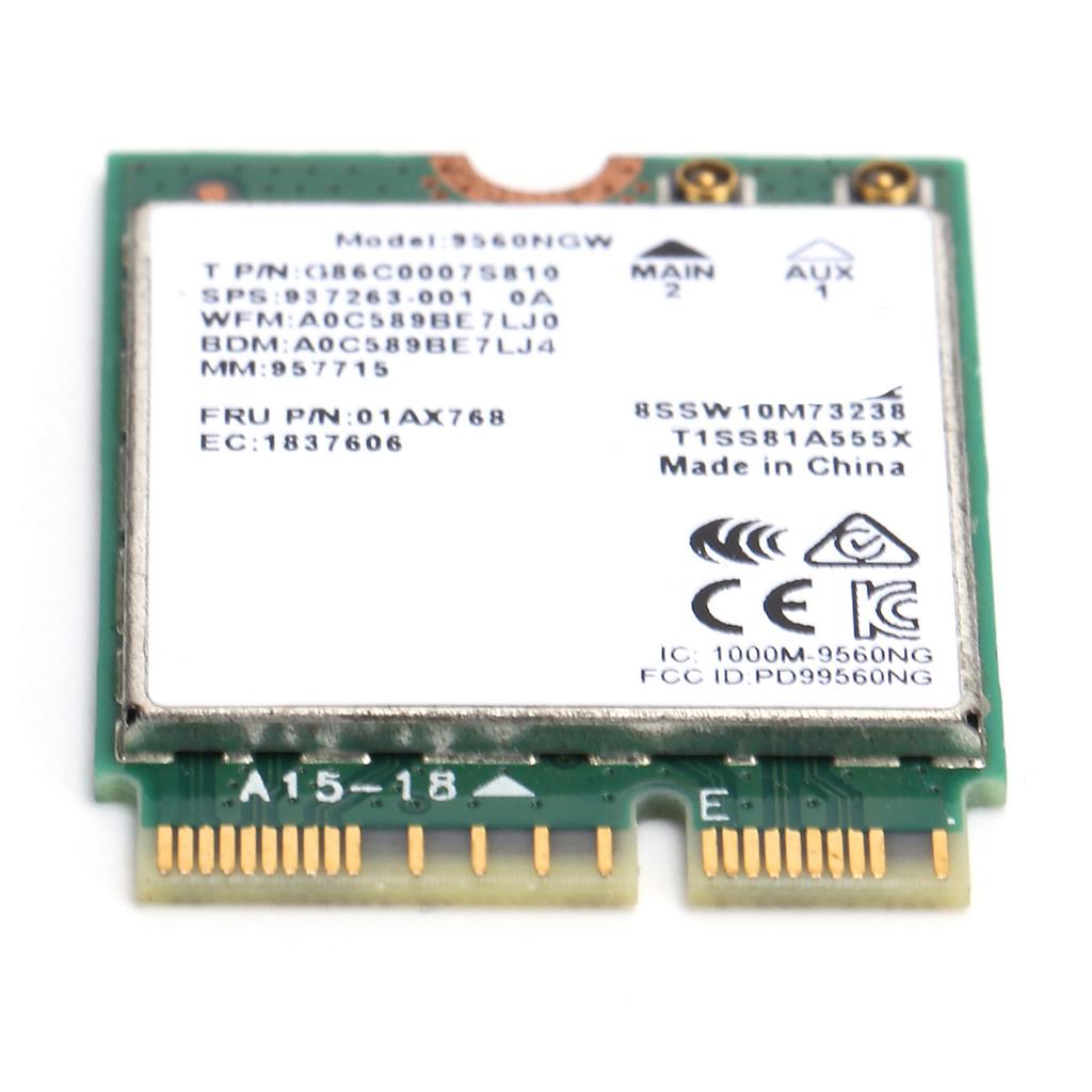 Беспроводная сетевая карта Bluetooth5.0 802.11ac M.2 Wifi-адаптер с антенной 9560NGW 1730 Мбит/с(Подключение проволочной антенны