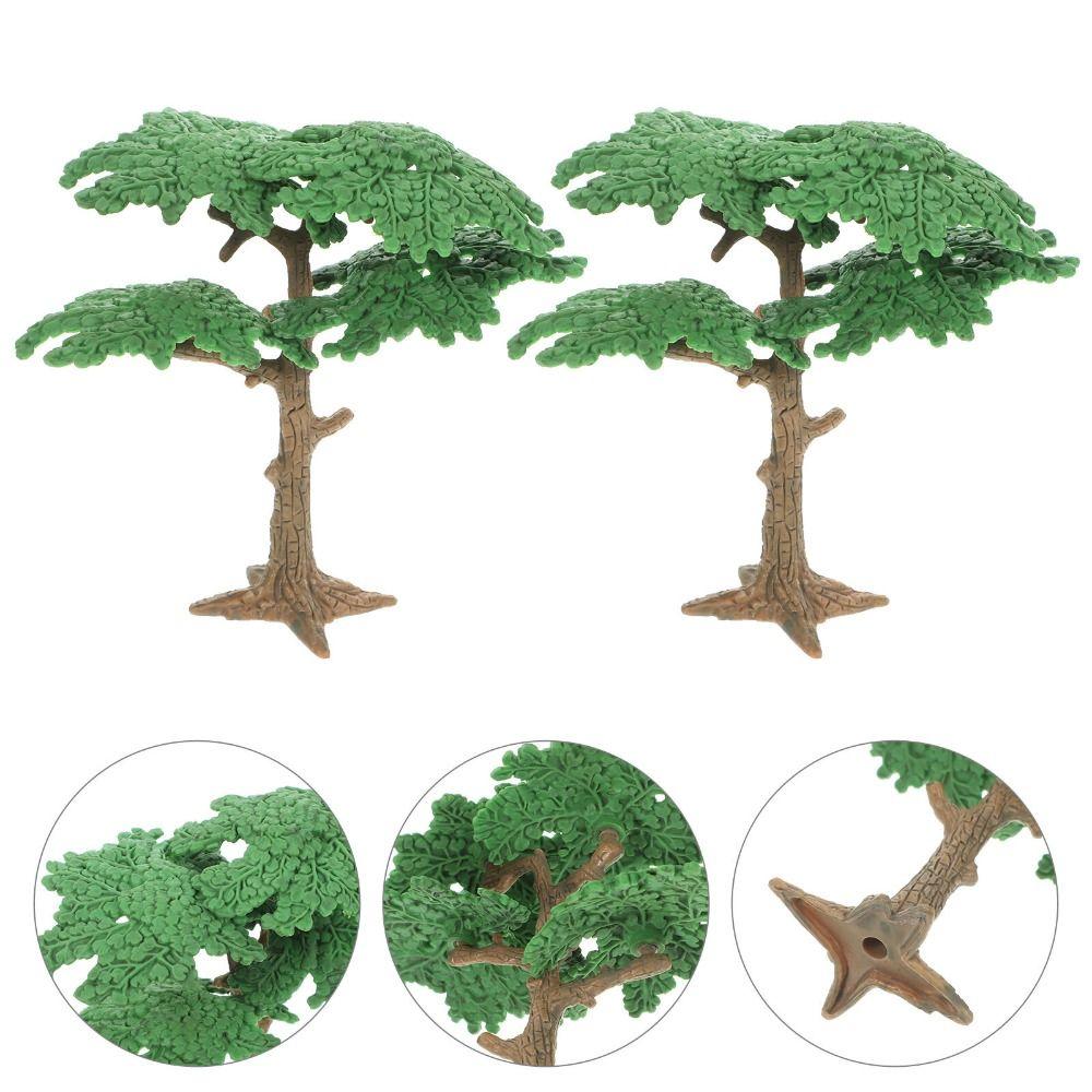 Plastic Simulation Cypress Pine Trees Landscape Tree Model Children's Toys Coconut Tree Garden