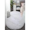 Главная страница Плюшевый овальный ковер Белый Мохнатый Мягкий, моющийся, декоративный с нескользящей основой