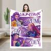 HUNTRIX KPOP Охотники на демонов Аниме Фланелевые одеяла Украшение Многофункциональные Супер теплые пледы для кровати Путешествий Покрывала