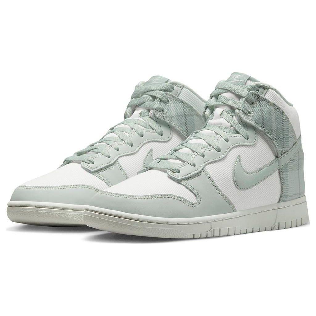 Nike Мужские кроссовки Dunk High SE Mint Plaid Green Summit-White Light-Silver DV0826-100