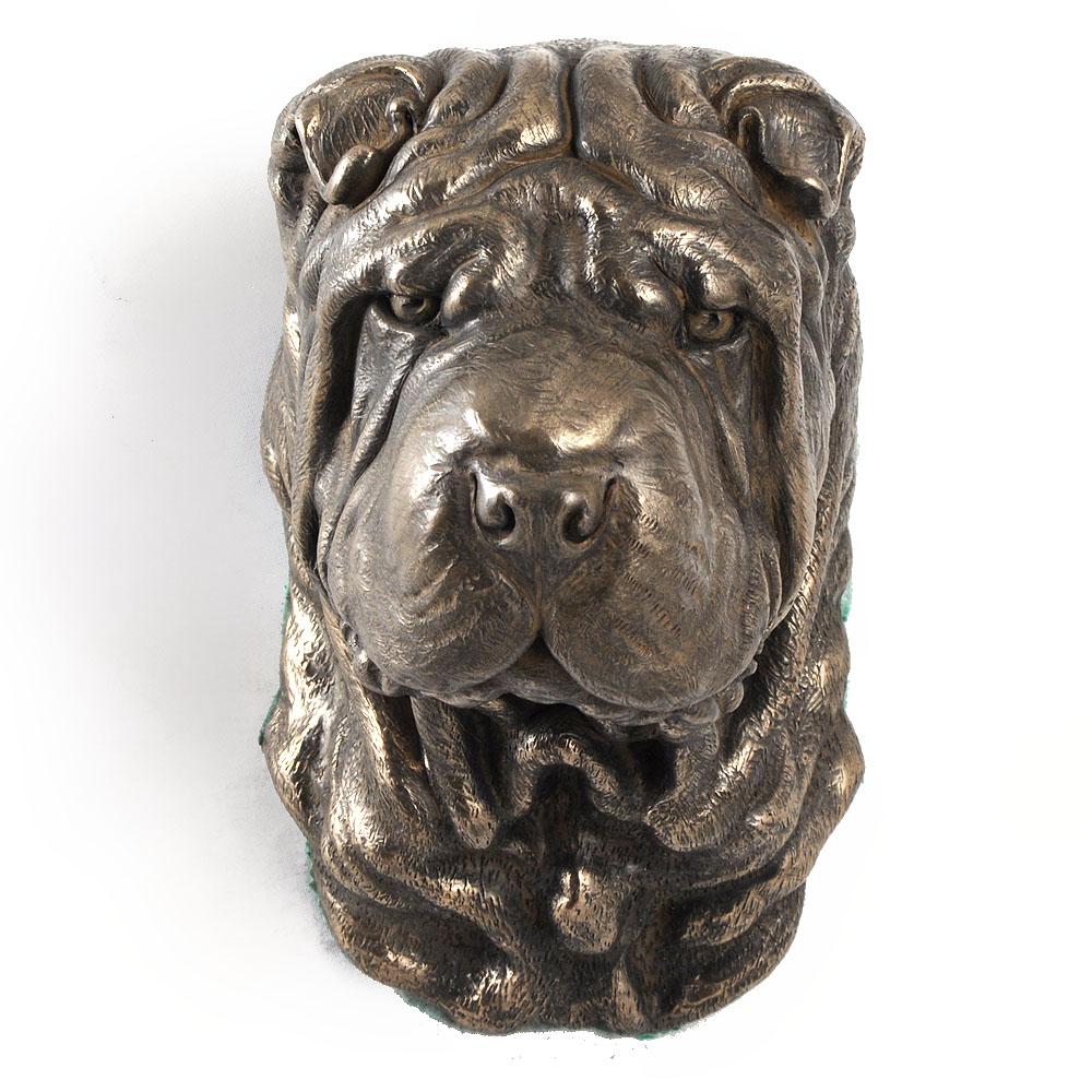 Shar Pei - Dog Statue, Hanging Bust, Unique Decoration for Dog Lover by Art-Dog Brand