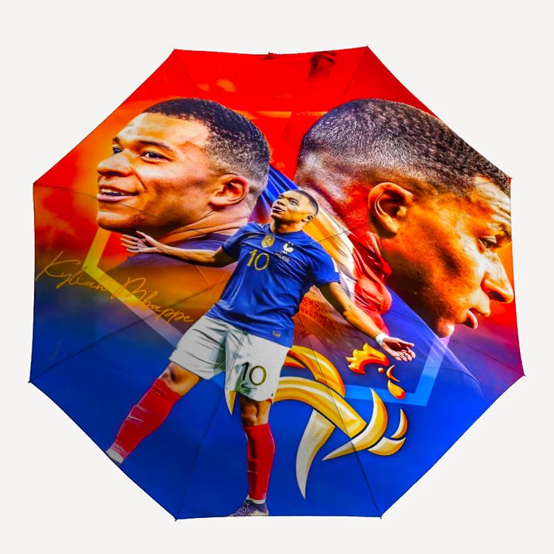1pc M-Mbappe Umbrella, Sun Protection, And UV Shielding. It Has Eight Sturdy Ribs for Outdoor Use And Perfect As a Holiday Gift