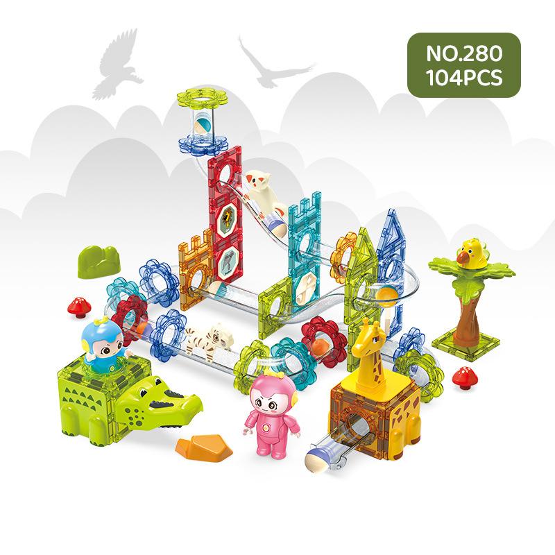 Variety Of Color Window Magnetic Sheet Diy Collage Animal Park Magnetic Building Block Magnet Children, Collage Toys