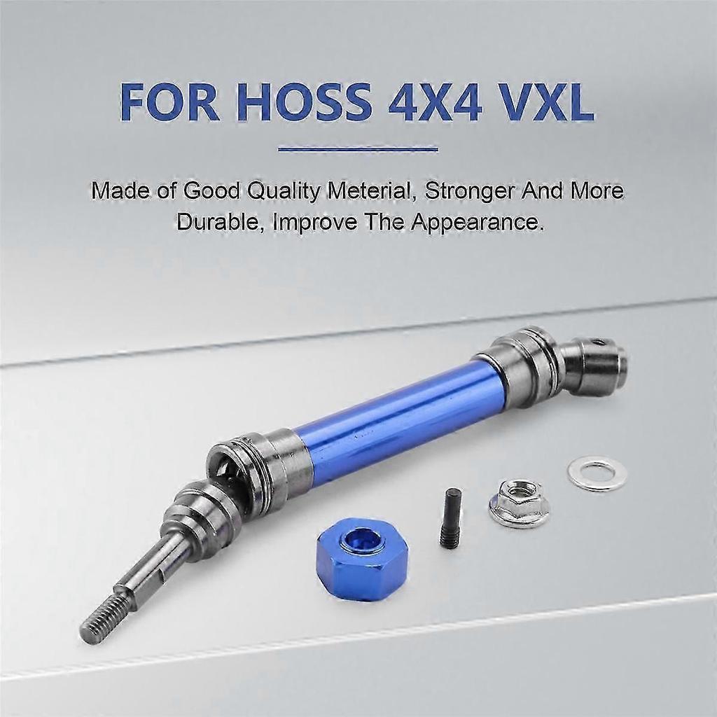 Compatible with Traxxas Slash Rustler Stampede Hoss VXL 4x4 RC Car 4-Piece Metal Drive Shaft CVD Upgrade