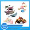 Ocean Animal Toys: Realistic Krill, Jellyfish, Hermit Crab, Paleontological Models for Children