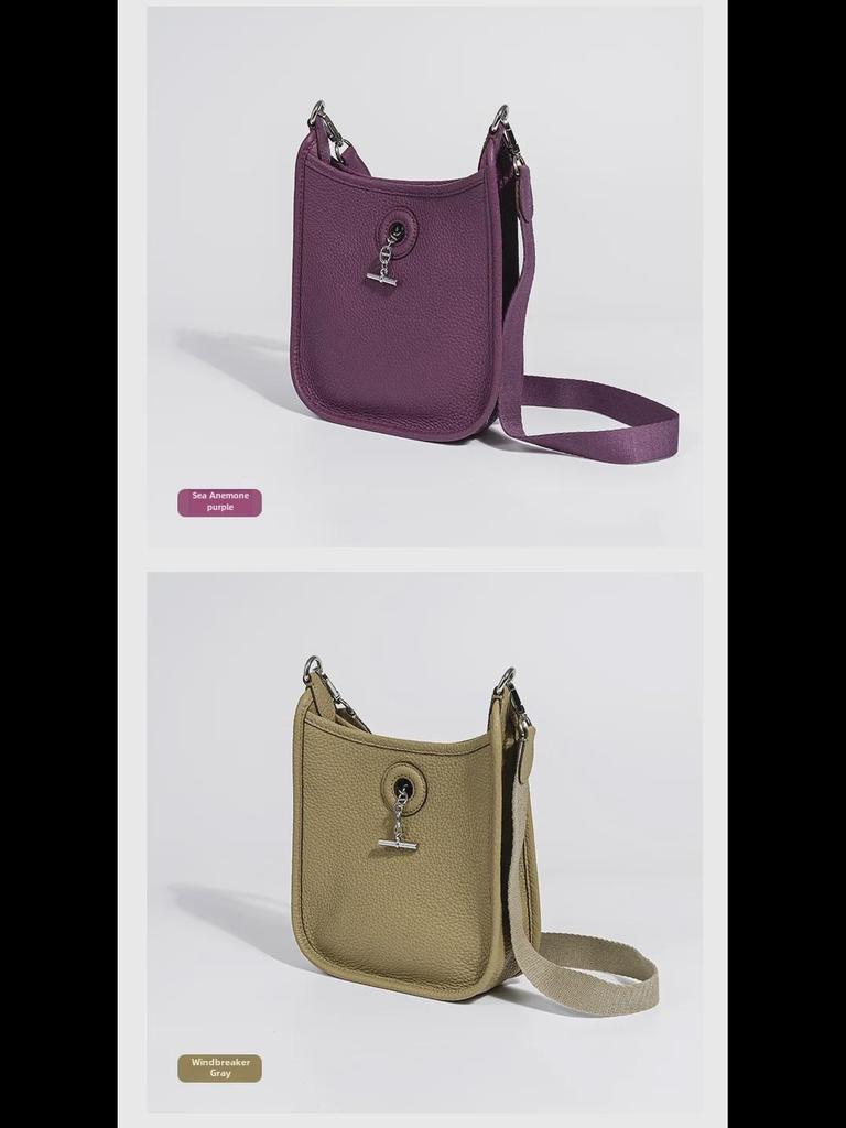 Весенняя сумка Vespa в корейском стиле в стиле ретро с первым слоем коровьей кожи и тесьмой через плечо 2024 года