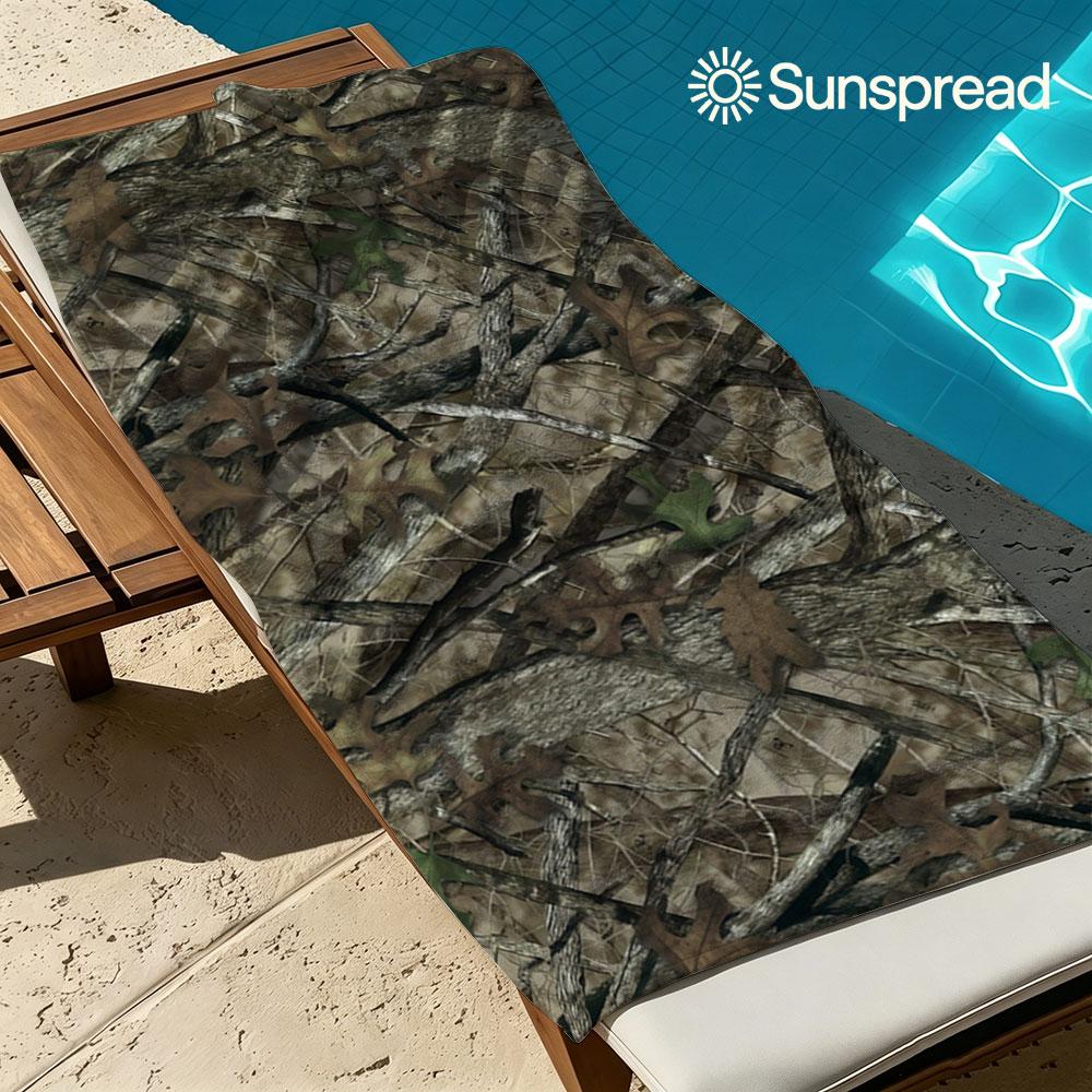 Branch leaves camouflage Quick Drying Bath Towel Microfiber beach towel light weight swimming camping yoga beach out