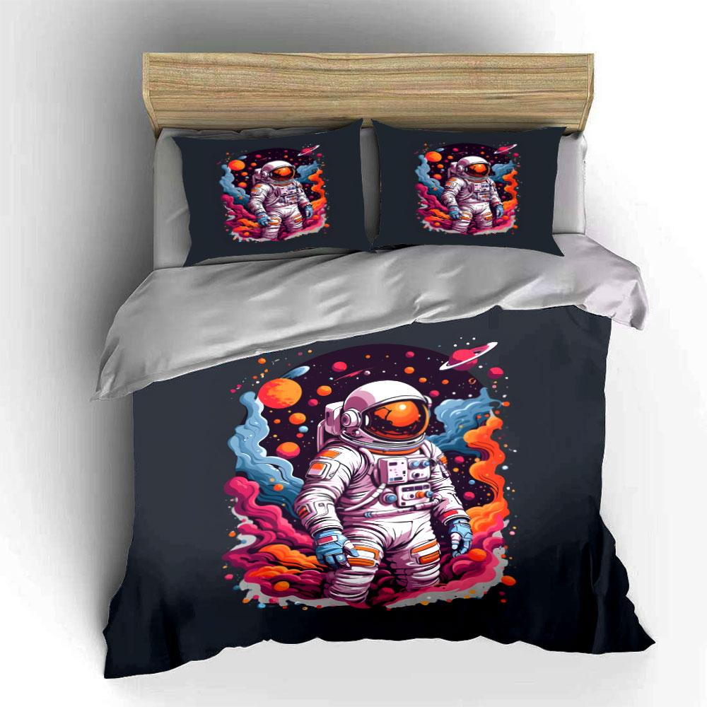 Astronaut, planets, swirling colors. Bedding sets Duvet cover sets Duvet covers Pillowcases(1*Duvet Cover 2*Pillowcases without duvet insert)