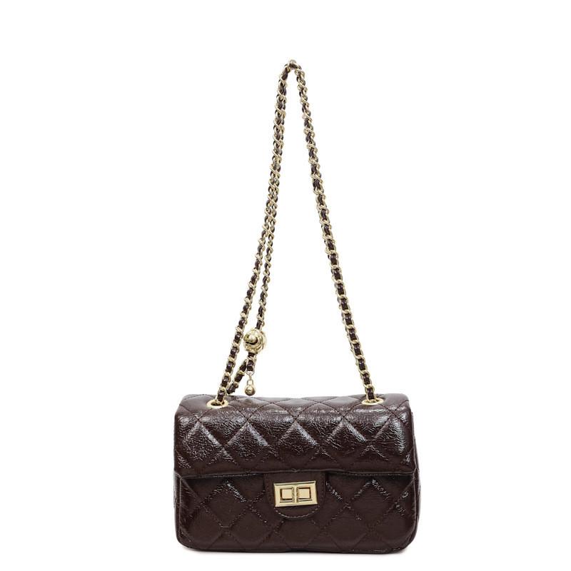 IELGY Ladies Messenger Bag Fashionable All-Match Diamond Chain Spring Summer One-Shoulder Underarm Small Square Bag