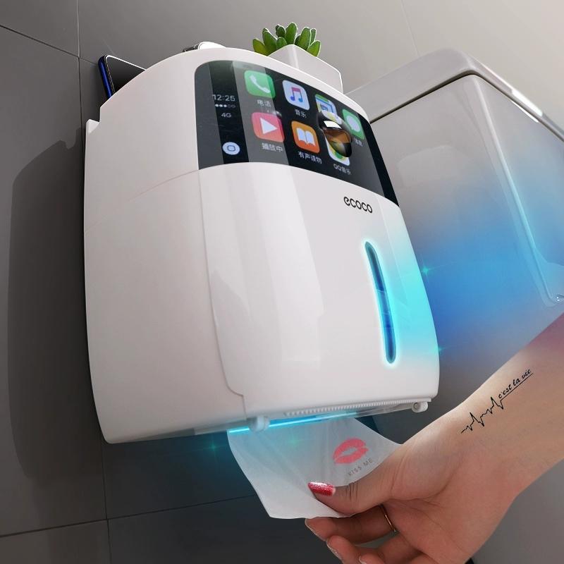 Коробка для салфеток MENGNI, двухслойная водонепроницаемый держатель для туалетной бумаги для ванной комнаты, настенный ящик для хранения, диспенсер для рулонов салфеток, органайзер