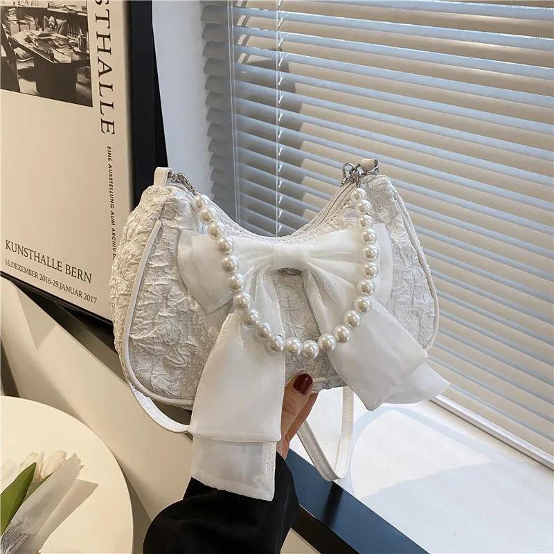 Pearl дизайнерская роскошная ретро женская сумка дуговые сумки через плечо модные холщовые женские трендовые сумки через плечо
