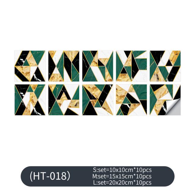 Самоклеящаяся плитка, наклейки на стену для ванной комнаты, более толстые красочные ретро-мандалы с узором, водонепроницаемая виниловая художественная роспись, ПВХ, кухонный декор