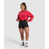 Gymshark Gains Washed Loopback Crew Neck Conditioning Red Sets Red B3b8o Rb20