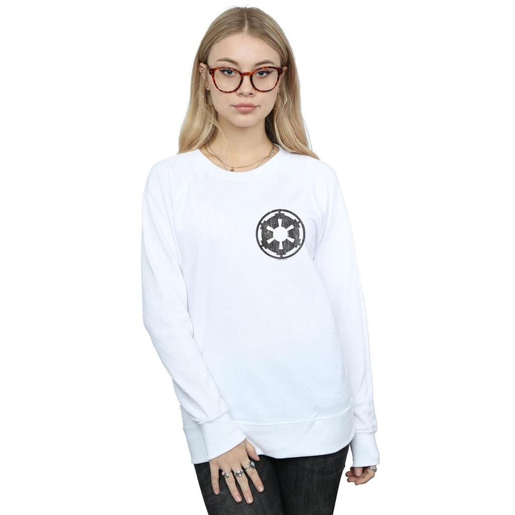 Star Wars Womens/Ladies The Mandalorian Galactic Empire Insignia Breast Print Sweatshirt