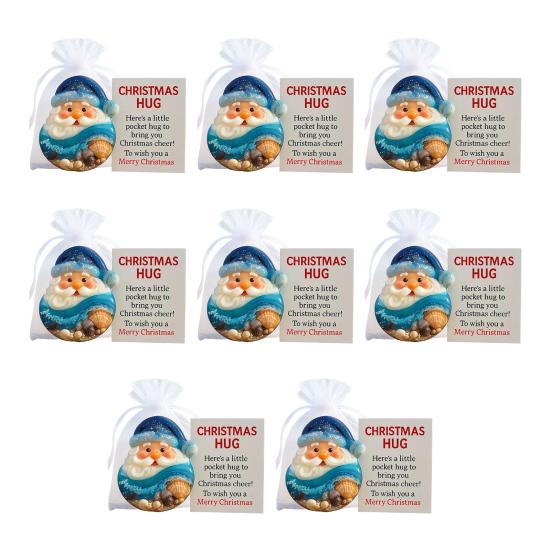 Рождественский карманный обнимашка подарок с карточками поддержки Санта Клаус мини подвеска украшение эмоциональная поддержка