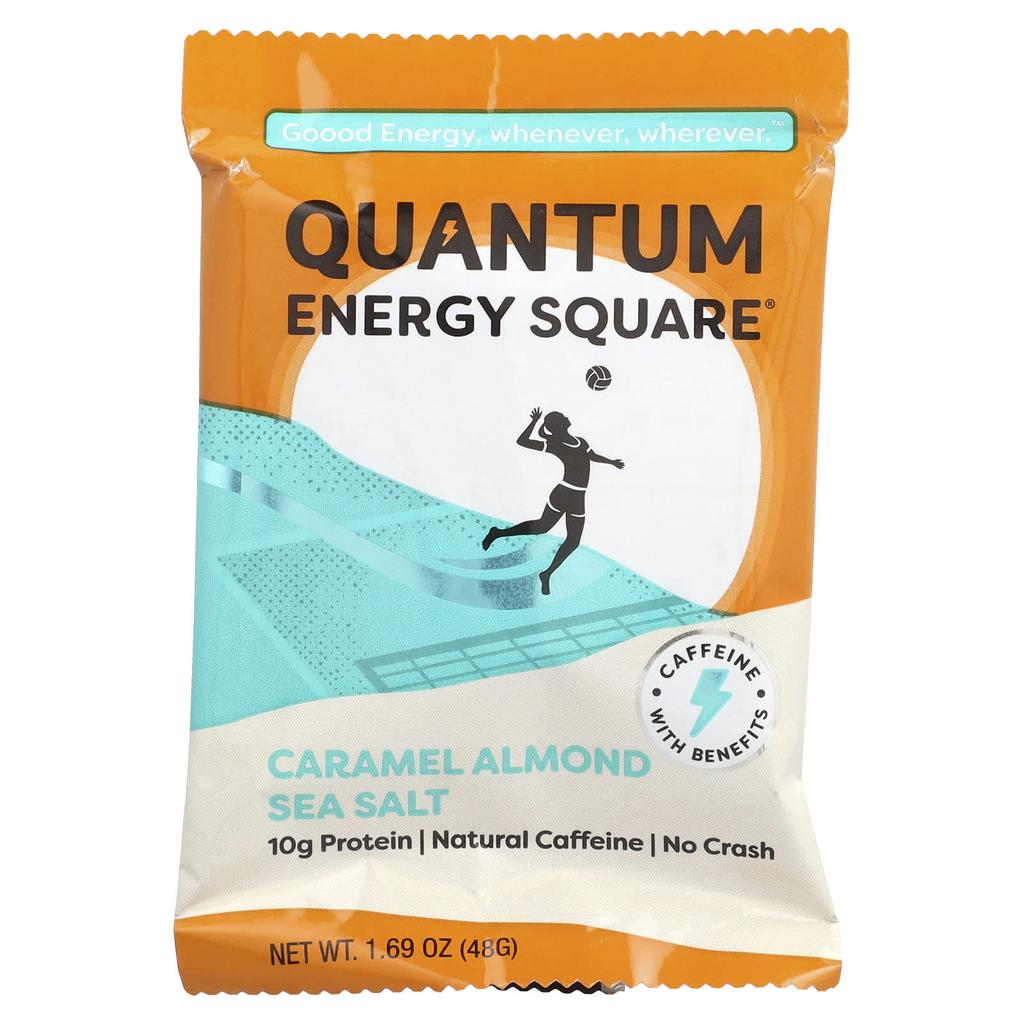 Quantum Energy Square, Caramel Almond Sea Salt, 8 packs, 1.69 oz (48 g) each