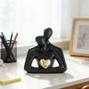 Романтическая статуэтка пары Керамическая абстрактная фигурка влюбленной пары для спальни, ТВ-тумбы, домашней полки Декор на свадьбу, День святого Валентина, годовщину