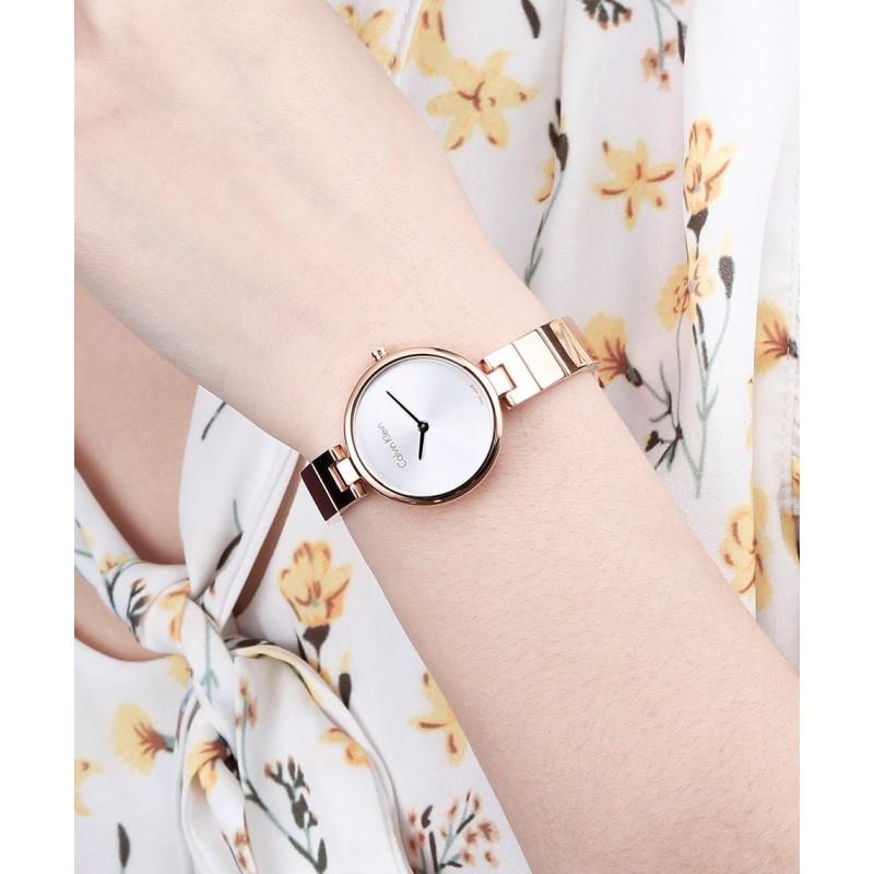 Calvin Klein K8G23646 Women's Watch Rose Gold Stainless Steel Silver Dial