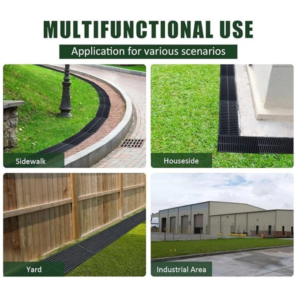 Новая Высокопрочная Крышка для Канавы Смола Пластик Прямоугольный Дренаж для Пола Гаража Черный Дренаж Канализационной Канавы Подвал