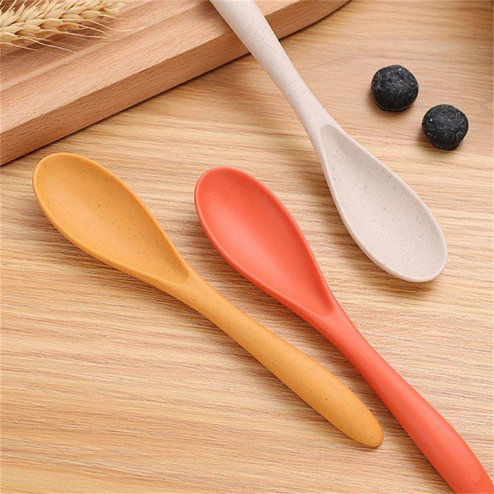 Wheat Straw Travel Utensils With Case Camping Spoon Fork Camping Utensil Set Picnic Hiking