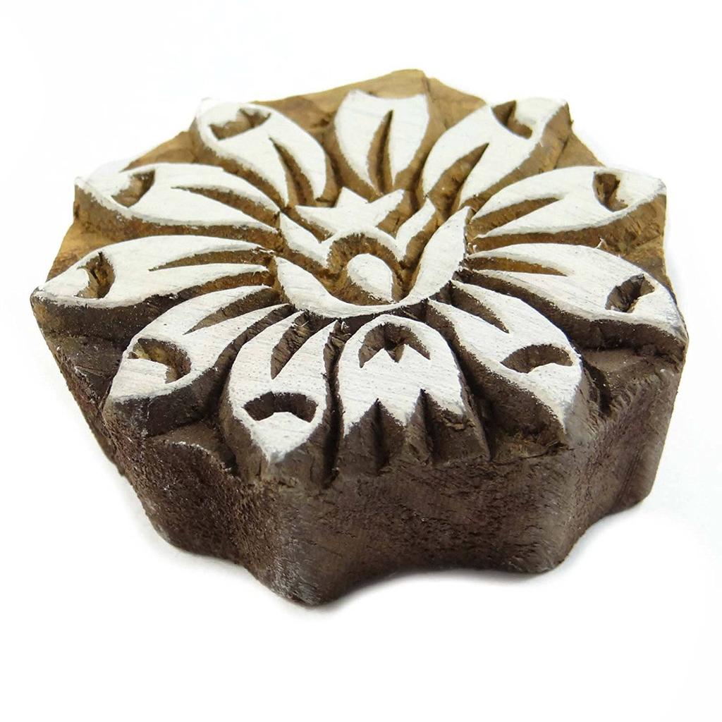 Звезда Индийского Деревянного Блока Искусство Ручной Резной Печатный Блок Текстильный Штамп