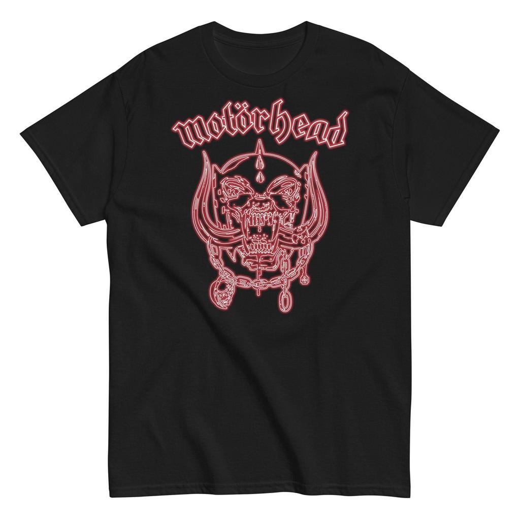 MerchMoment Motorhead Neon Red Warpig T-Shirt T-Shirt Black New