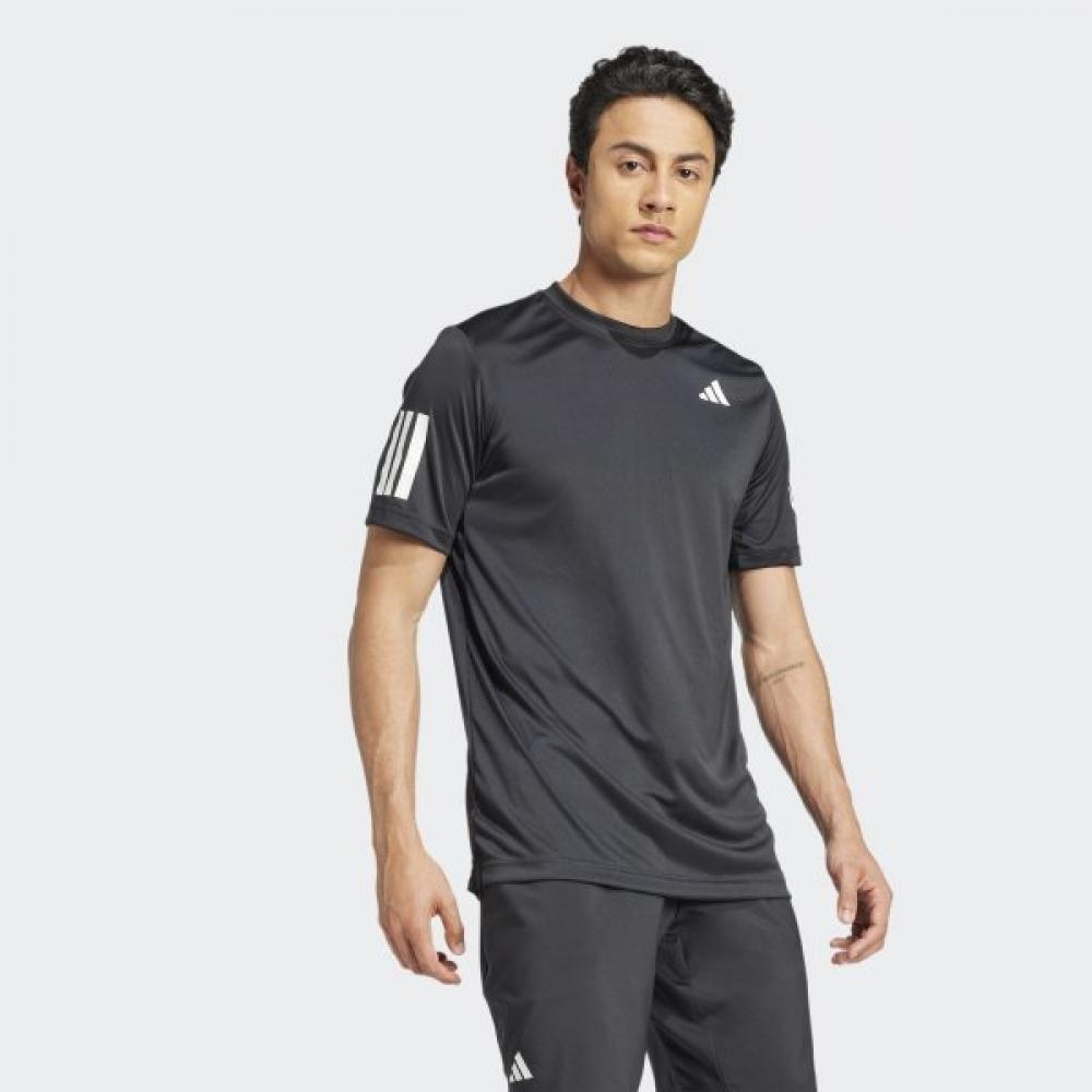 Adidas Футболка унисекс Club Tennis 3 Stripe Tee Climacool Functional Tee Black