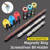 Magnetic Bit Holder Magnetic Ring Strong Magnetizer Demagnetizer 6.35mm Phillips Cross Head Screwdriver Bit Holder Hand Tools