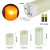 3-Pack Remote Control Electronic Candle Romantic Birthday Confession Proposal Decoration LED Light Paraffin Glass LED Candle