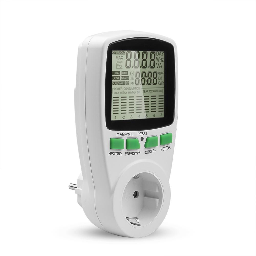220 В переменного тока, цифровой ЖК-метр ЕС, ваттметр, розетка, мощность, кВтч, счетчик энергии, измерительная розетка ЕС, анализатор мощности, монитор потребления электроэнергии