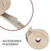 5M Roll Fiberglass Heat Shield Motorcycle Exhaust Thermal Tape Header Pipe Heat Wrap Tape Thermal Protection with Stainless Ties