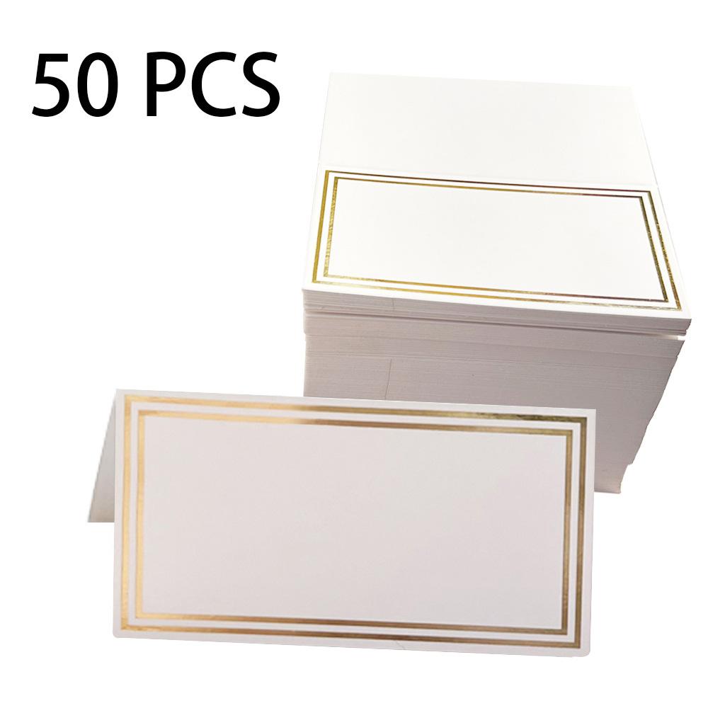 DIY 50pcs Clear Acrylic Table Place Card Wedding Blank Rectangle Seating Cards Sign Guest Names Tag Birthday Party Decoration