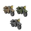 Военные WW2 Moto Three Rounds Мотоцикл Транспортное средство Инструмент Автомобиль Армия Фигурки Аксессуары Строительные блоки Игрушки Для детей Наборы MOC