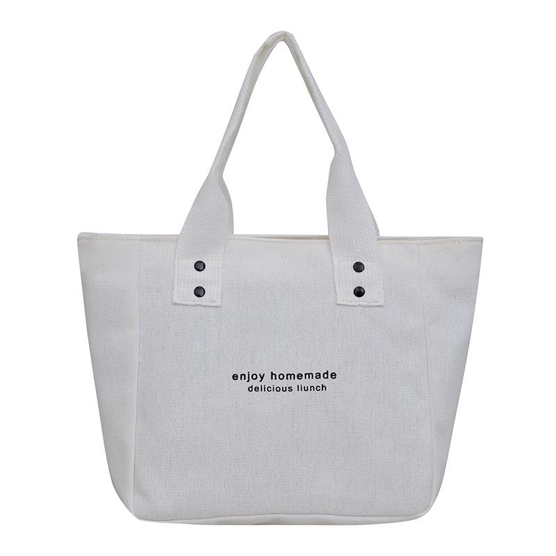 Original Thickened Bento Bag Tote Canvas Bag Leisure Student Simple Handbag One Shoulder Crossbody Bag