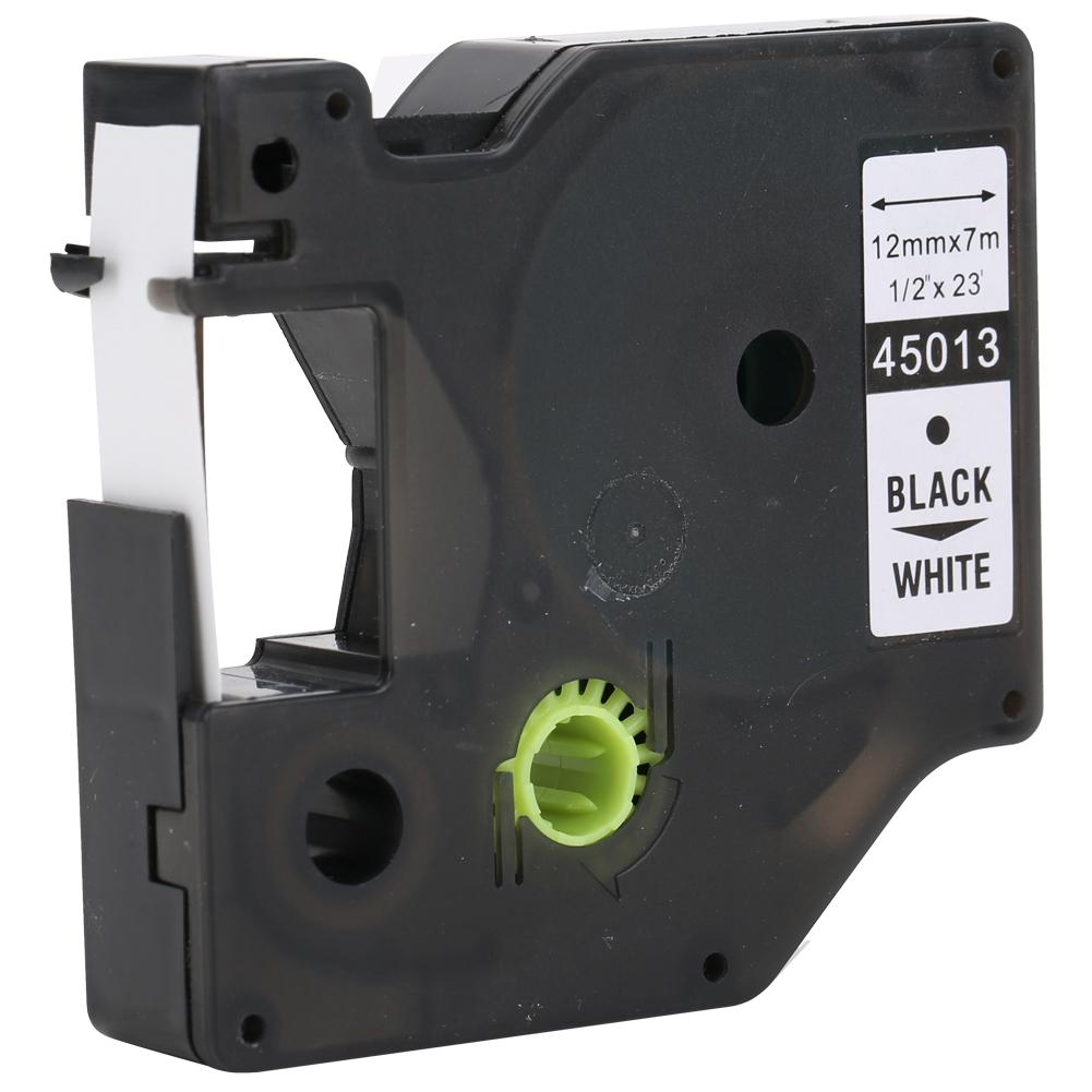 Laminated Label Tape Label Maker Color Tape Black On White 12mm for LM-160/280