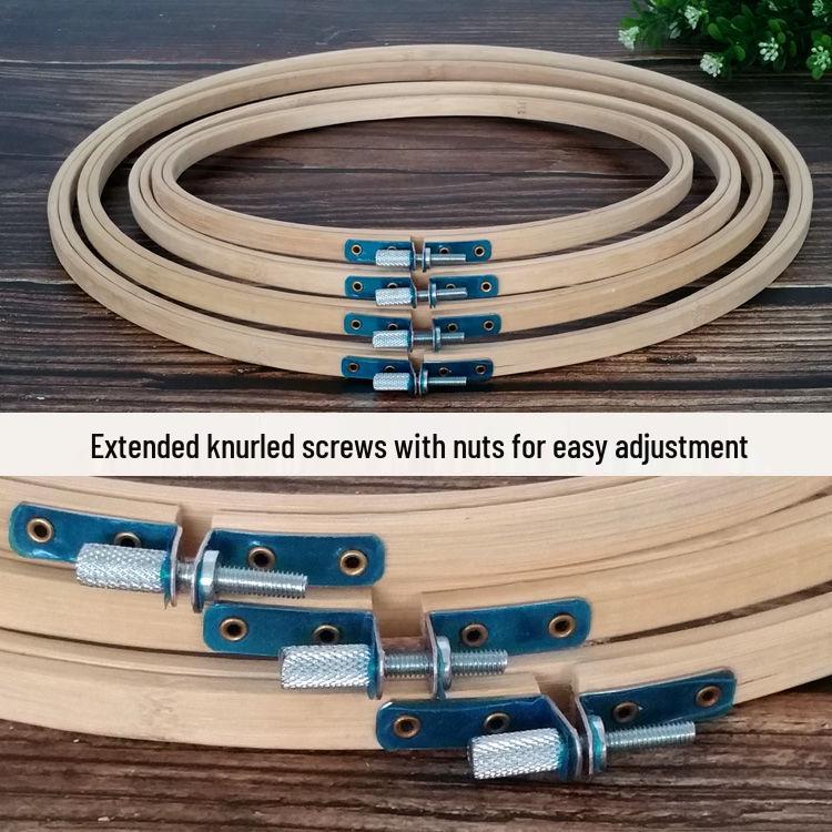 Регулируемая мини-рамка для вышивания в бамбуковом стиле - Рамка ручной работы для вышивания крестиком и ткачества