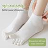 1 пара хлопковых коротких носков с пятью пальцами для женщин и девочек, дышащие, влагоотводящие, с раздельными пальцами, повседневные, для пилатеса, йоги, спортзала, фитнеса