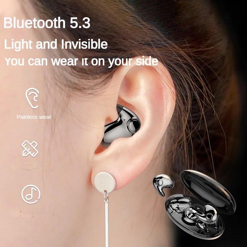 Xiaomi Невидимые беспроводные наушники для сна TWS Bluetooth 5,3, скрытые наушники IPX5, водонепроницаемая спортивная гарнитура с шумоподавлением