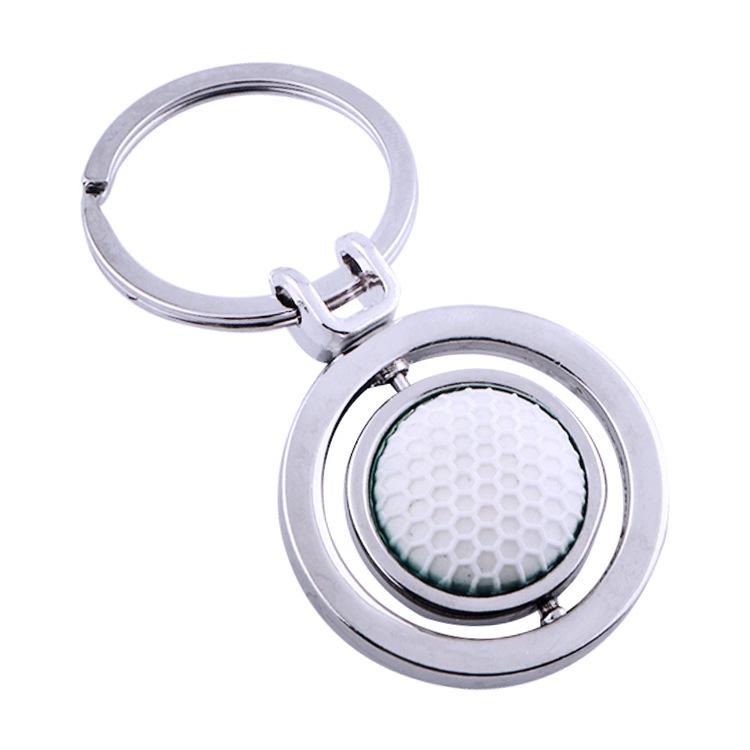 Customizable Sports Keychain: Personalized Rotating Basketball, Football, Golf Design with World Cup Commemorative Logo. Perfect for a Unique Gift!
