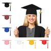 Master Academic Hat with Tassels Bachelor Mortar Board Headwear Trencher Cap  Graduation Season