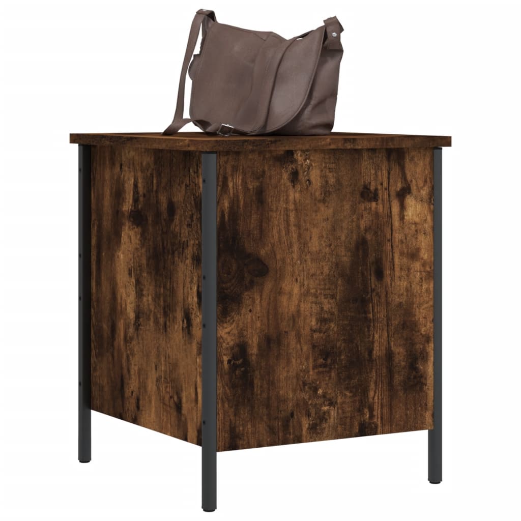 Storage Bench in Smoked Oak Finish 40 x 42.5 x 50 cm Engineered Wood