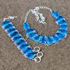 Blue Topaz Gemstone Handmade 925 Sterling Silver Jewelry Set KKG-451