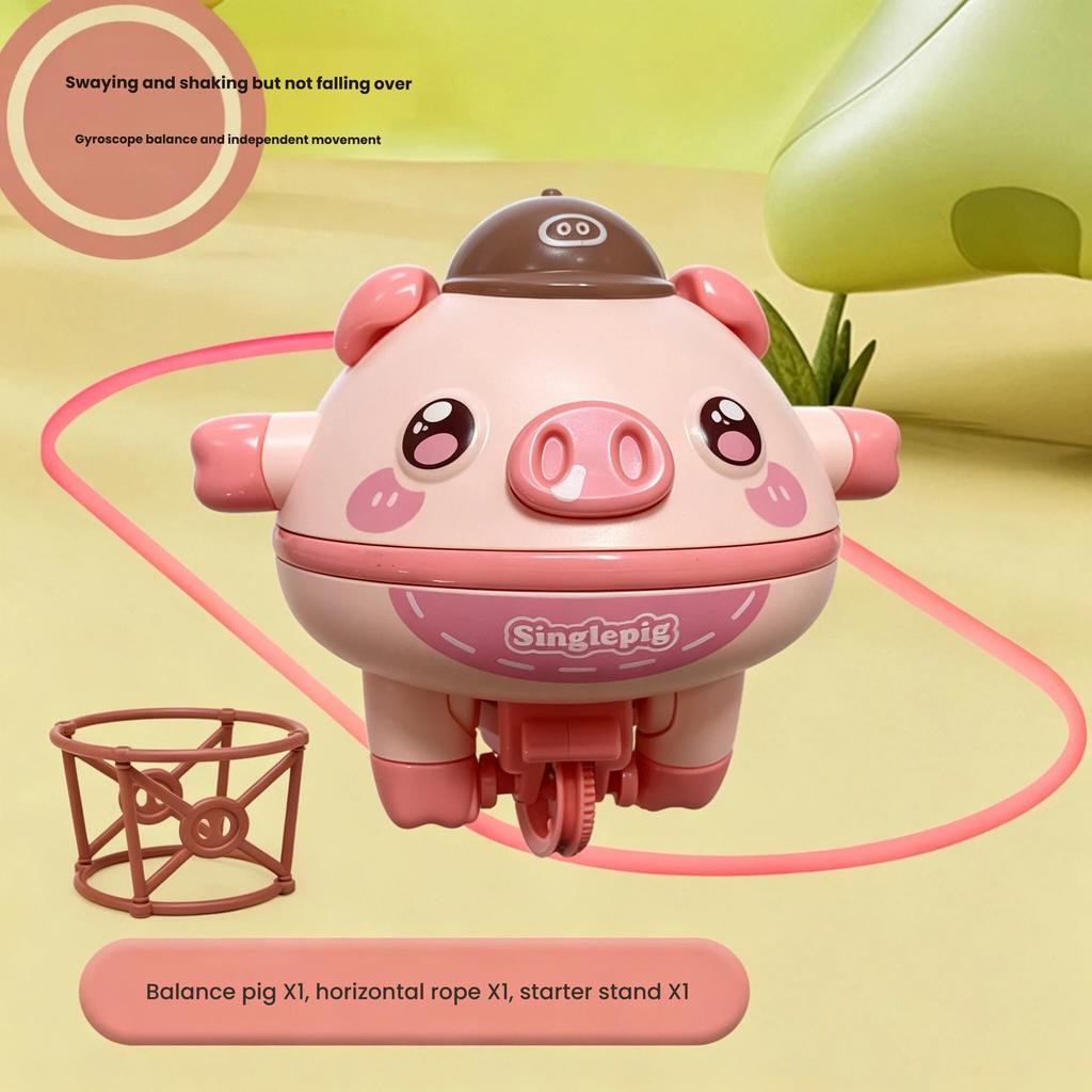 New Tumbler Balance Pig Gyroscope One Piece Unicycle Girl Boy Cute Novelty Tightrope Walking Black Technology Puzzle Toys