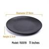 Melamine Black Imitation Porcelain Plate - Versatile Dish for Hot Pot, Barbecue, and Cold Dishes