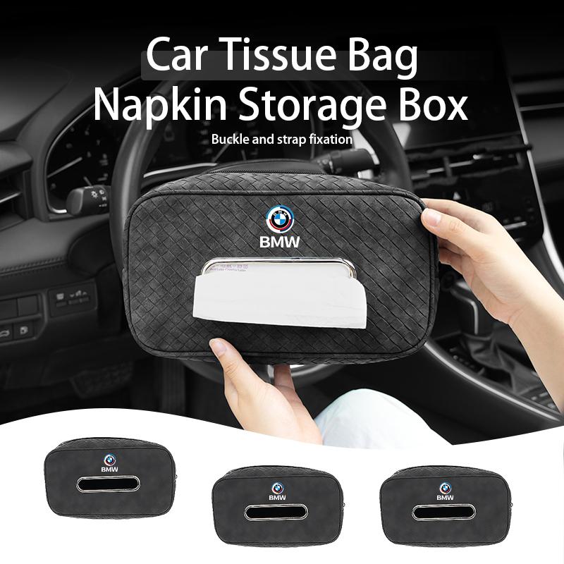 Car Tissue Organizer Bag Paper Towel Storage Box Accessories For BMW F40 F30 F34 F48 F39 G42 G05 G06 G07 G20 G30 G32 G22 G23