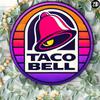 Винтажная металлическая настенная табличка в стиле Taco Bell, 8x8 дюймов, круглая, алюминиевая, декоративное искусство, легко повесить