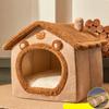 Будка Тип дома Всесезонный Универсальный Зимний Теплый Маленькая собака Съемный Стирка Кошачий дом Тедди Кошачье гнездо Товары для питомцев