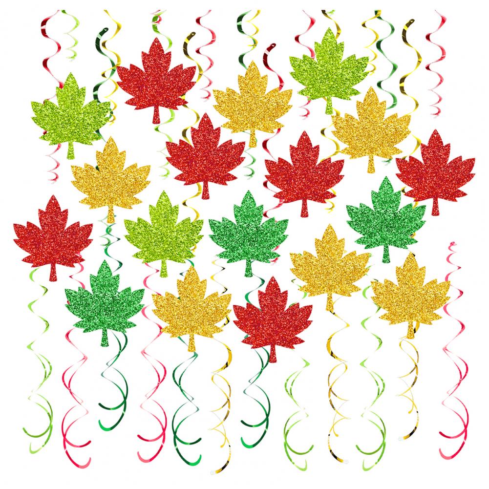 Экспортные подвесные спирали Изысканные украшения для тематической вечеринки Осенний урожай Кленовый лист Спирали Гирлянды Вечеринка на День рождения Для комнаты