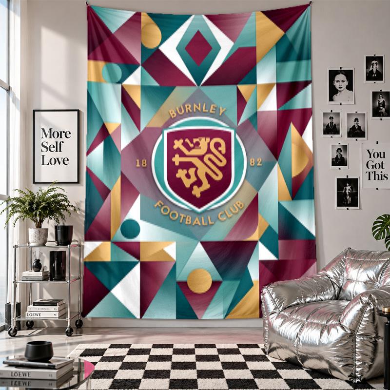 Burnley Football Wall Tapestry Home Decor Wall Hanging Cloth for Bedroom Living Room Background
